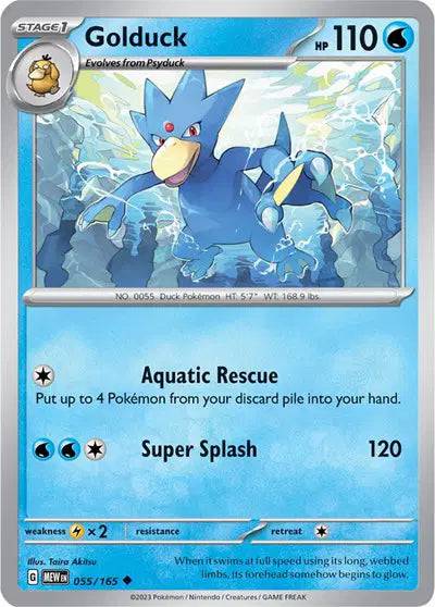 Golduck 055/165 - Scarlet & Violet 151 - Reverse Holofoil