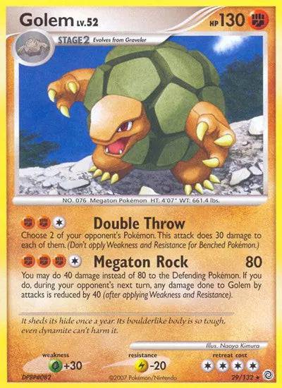 Golem Lv.52 29/132 - Secret Wonders - Reverse Holofoil