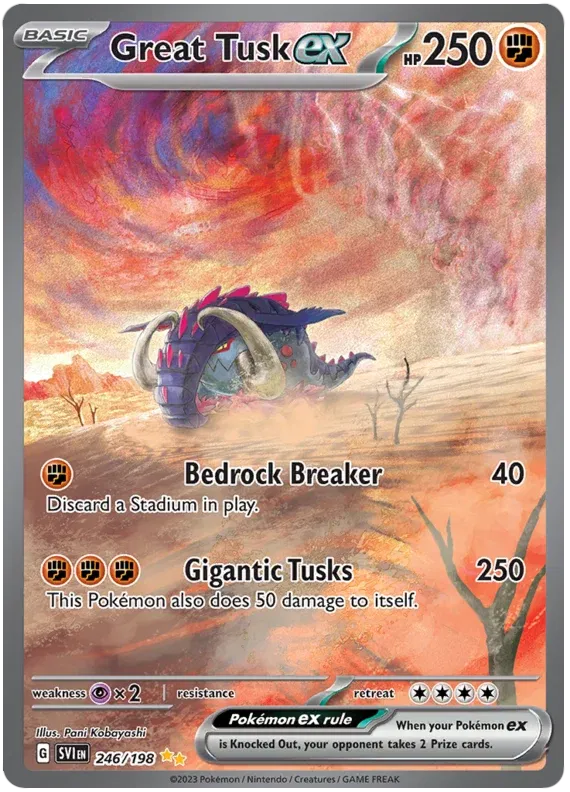 Great Tusk ex 246/198 - Scarlet & Violet - Holofoil