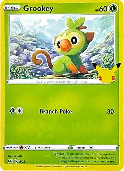 Grookey 8/25 - McDonald's 25th Anniversary Promos - Holofoil