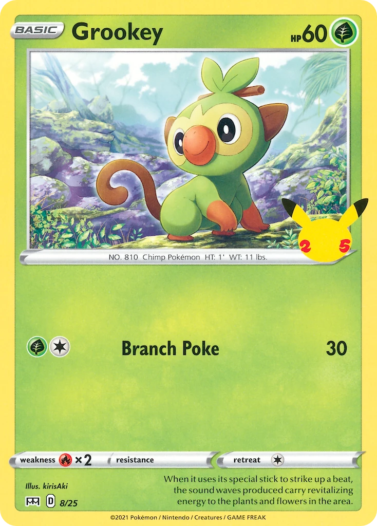 Grookey 8/25 - McDonald's 25th Anniversary Promos - Normal