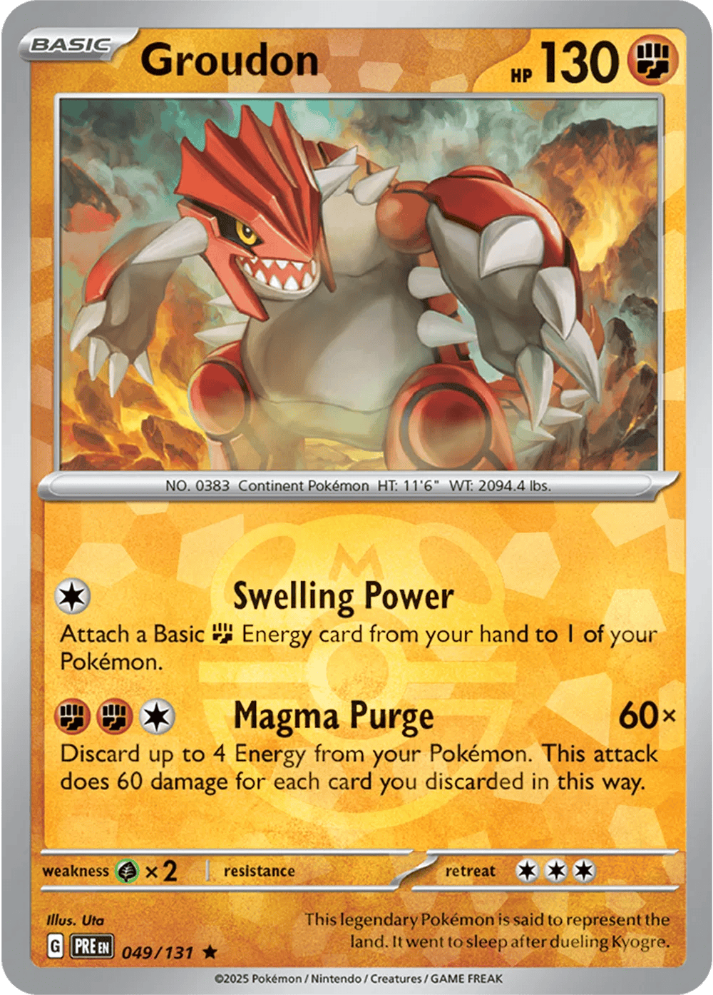 Groudon 049/131 - Prismatic Evolutions - Master Ball Pattern