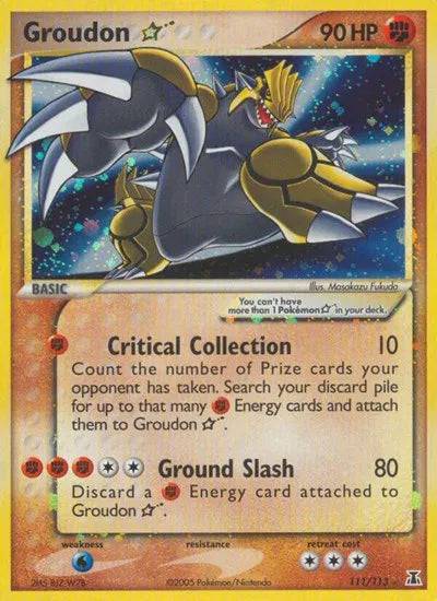 Groudon Gold Star 111/113 - EX Delta Species - Holofoil