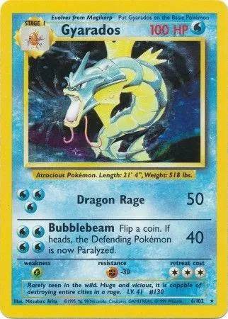 Gyarados 6/102 - Base Set (Unlimited) - Holofoil