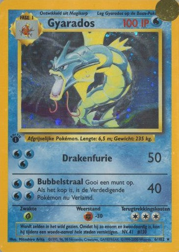 Gyarados (NL) 6/102 - Base Set (1st Edition) - Holofoil