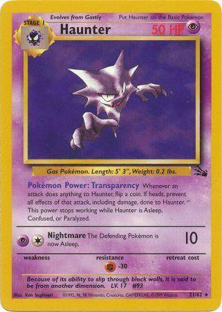Haunter 21/62 - Fossil (Unlimited) - Normal