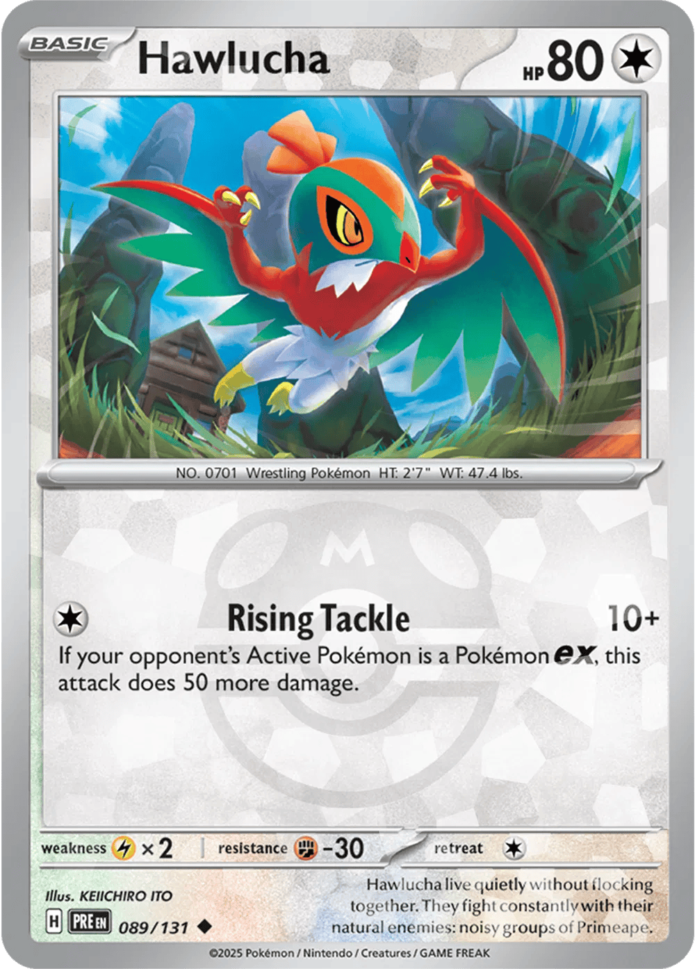 Hawlucha 089/131 - Prismatic Evolutions - Master Ball Pattern