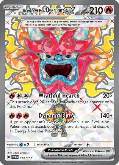 Hearthflame Mask Ogerpon ex 192/167 - Twilight Masquerade - Holofoil