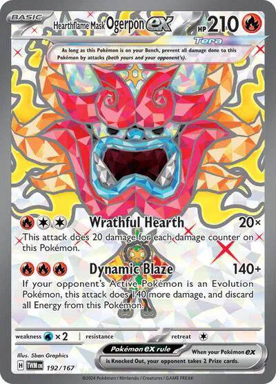 Hearthflame Mask Ogerpon ex 192/167 - Twilight Masquerade - Holofoil