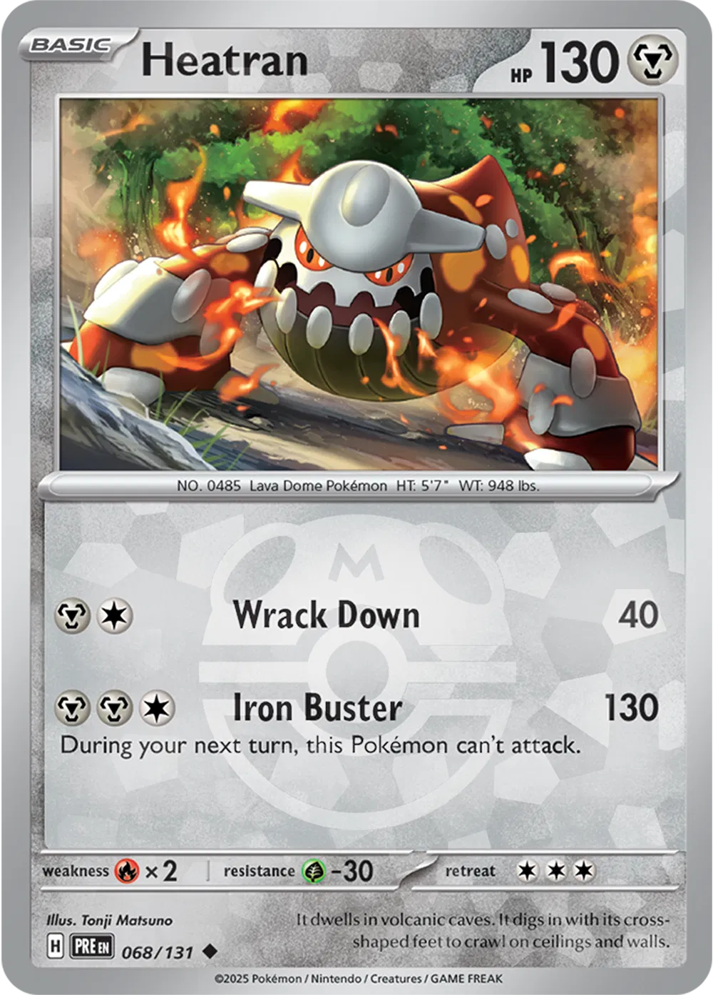 Heatran 068/131 - Prismatic Evolutions - Master Ball Pattern