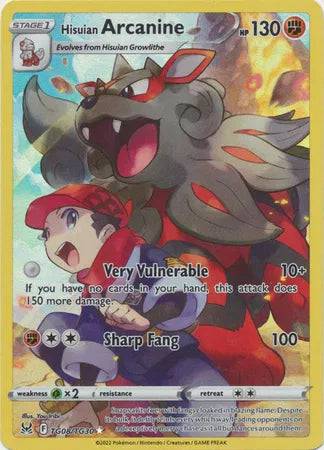 Hisuian Arcanine TG08/TG30 - Lost Origin Trainer Gallery - Holofoil