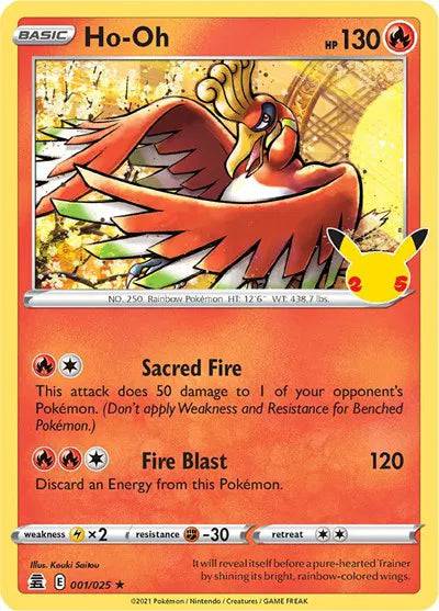 Ho-oh 001/025 - Celebrations - Holofoil
