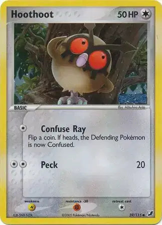 Hoothoot 59/115 - EX Unseen Forces - Reverse Holofoil