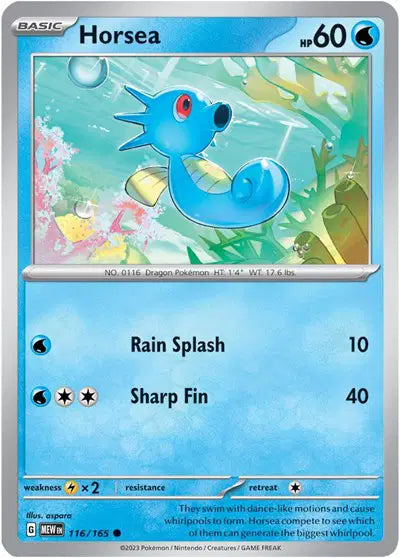Horsea 116/165 - Scarlet & Violet 151 - Reverse Holofoil