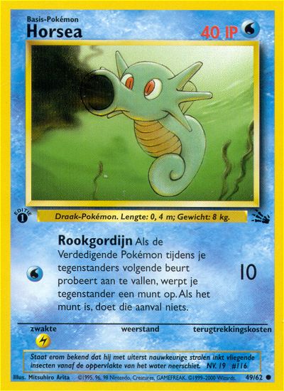 Horsea (NL) 49/62 - Fossil (1. Ausgabe) - Normal