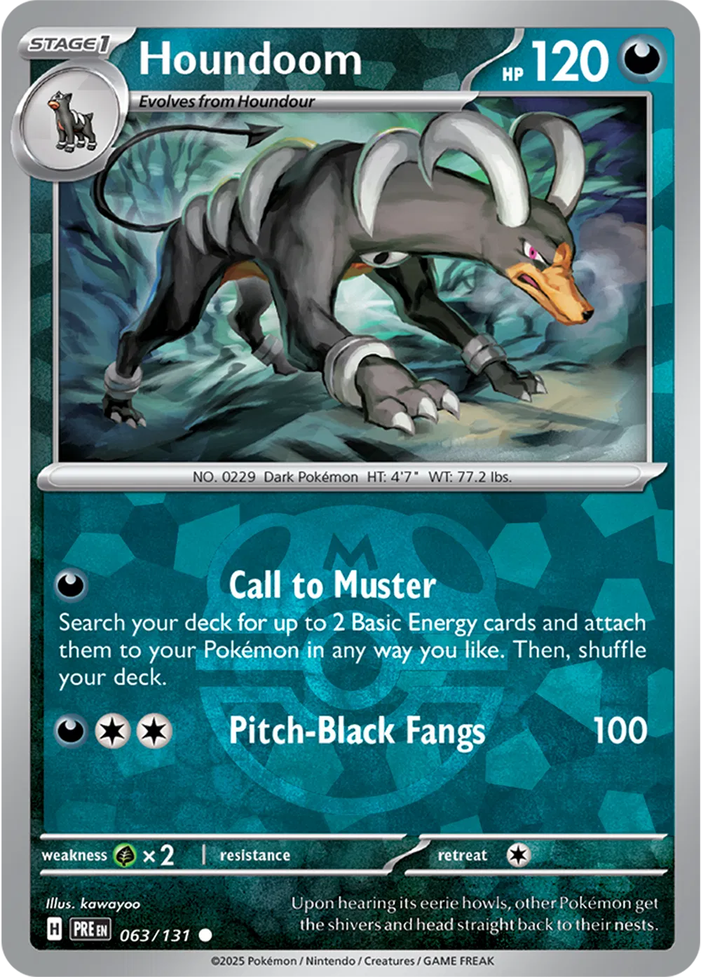 Houndoom 063/131 - Prismatic Evolutions - Master Ball Pattern