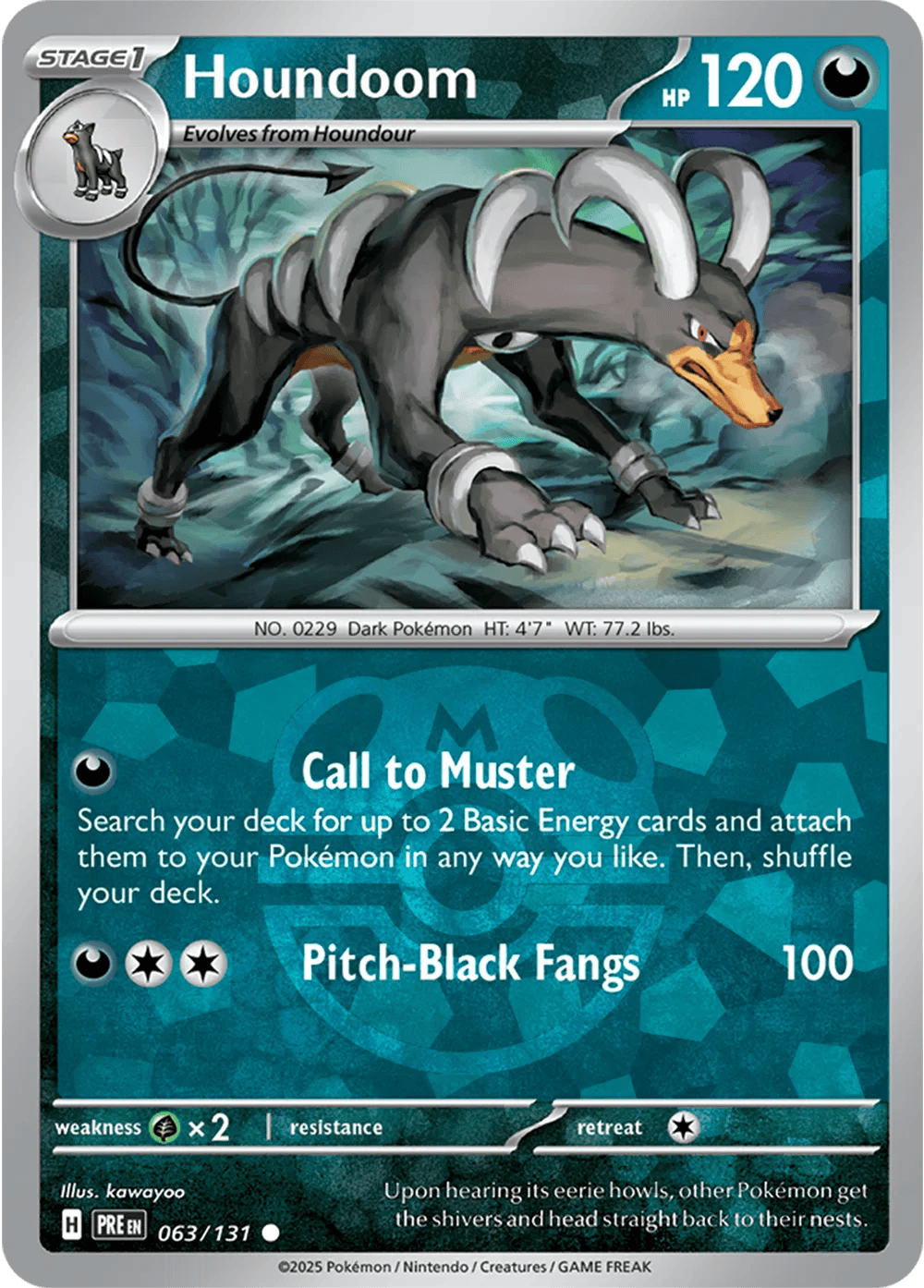 Houndoom 063/131 - Prismatic Evolutions - Master Ball Pattern