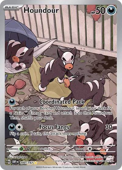 Houndour 204/197 - Obsidian Flames - Holofoil