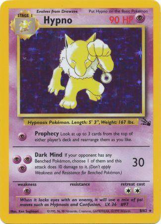 Hypno 8/62 - Fossil (Unlimited) - Holofoil