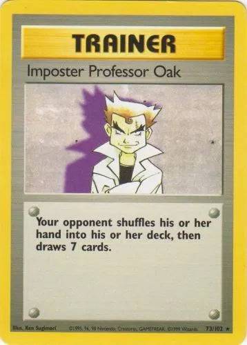 Imposter Professor Oak 73/102 - Base Set (Unlimited) - Normal