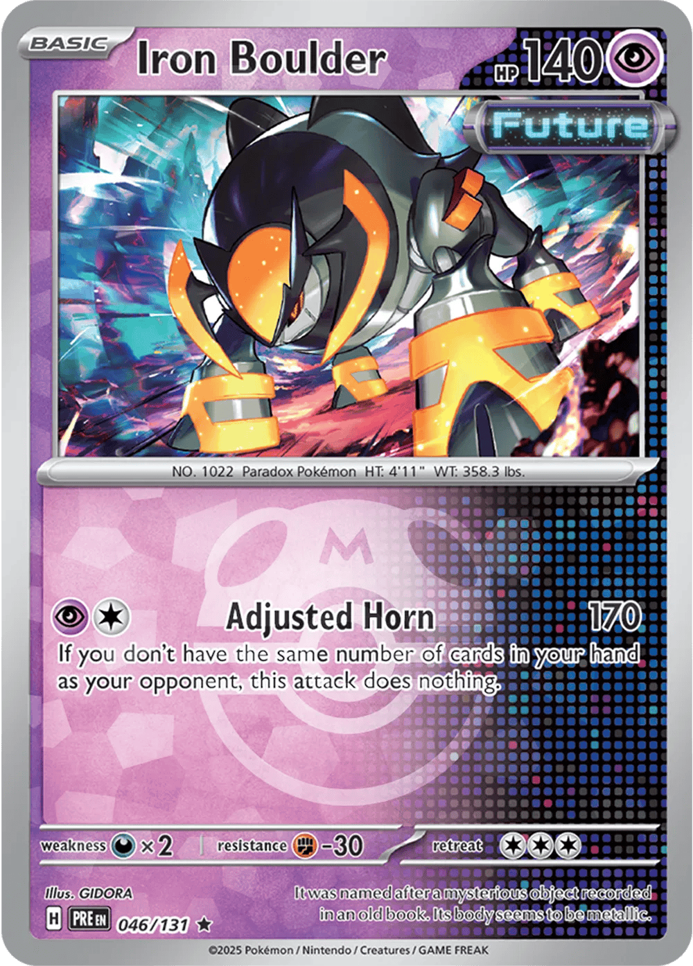 Iron Boulder 046/131 - Prismatic Evolutions - Master Ball Pattern