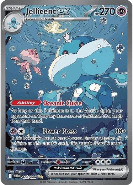 Jellicent ex 168/086 - White Flare - Holofoil