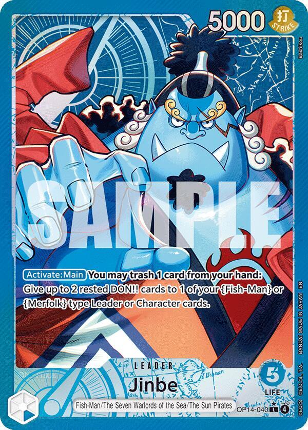 Jinbe (Alternate Art) OP14-040 - The Azure Sea's Seven - Foil