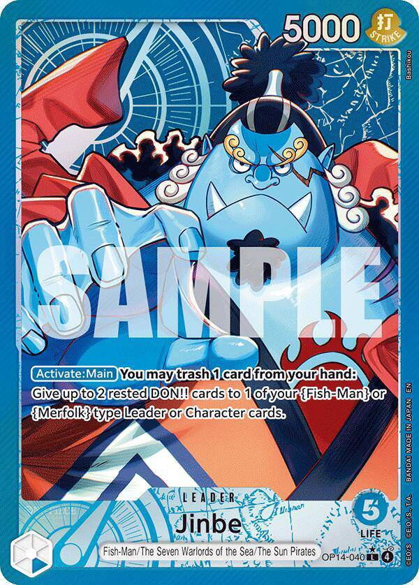 Jinbe (Alternate Art) OP14-040 - The Azure Sea's Seven - Foil