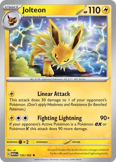 Jolteon 135/165 - Scarlet & Violet 151 - Reverse Holofoil