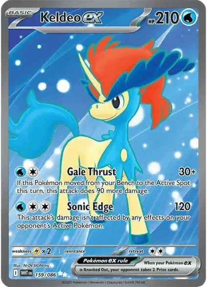 Keldeo ex 159/086 – White Flare – Holofoil