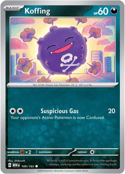 Koffing 109/165 - Scarlet & Violet 151 - Reverse Holofoil