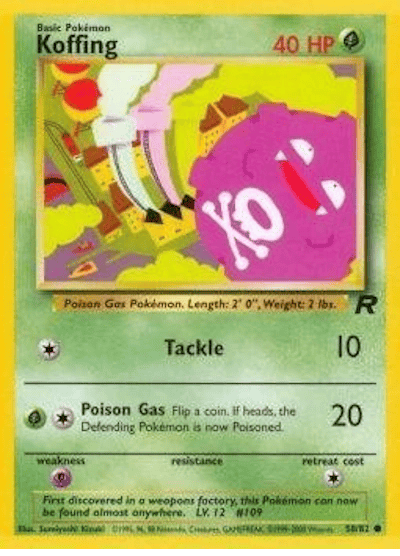 Koffing 58/82 - Team Rocket (Unlimited) - Normal