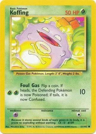 Koffing 51/102 - Base Set (Unlimited) - Normal
