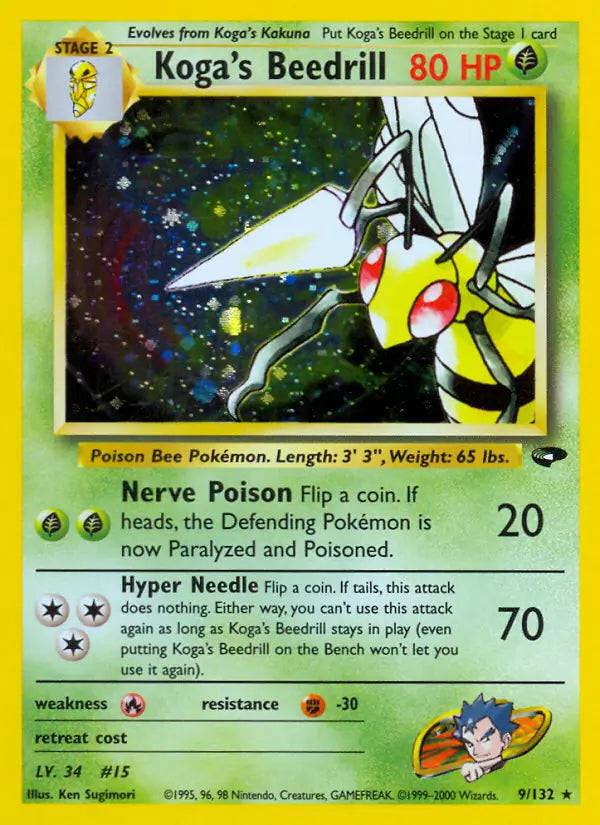 Koga's Beedrill 9/132 - Gym Challenge (Unlimited) - Holofoil