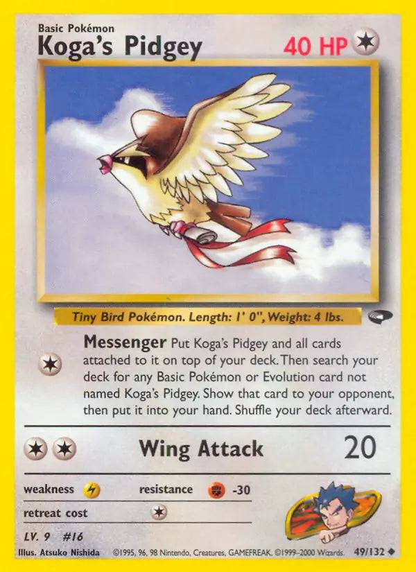 Koga's Pidgey 49/132 - Gym Challenge (Unlimited) - Normal