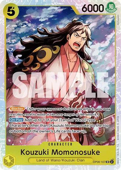 Kouzuki Momonosuke OP06-107 - Wings of the Captain - Foil