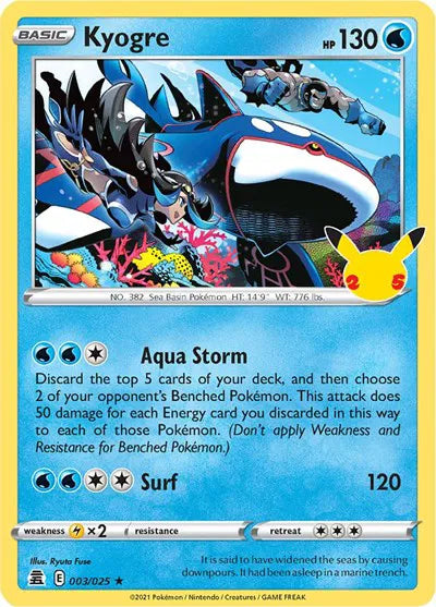 Kyogre 003/025 - Celebrations - Holofoil