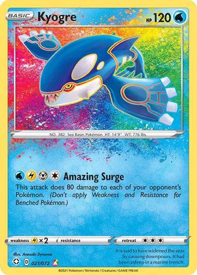 Kyogre 021/072 - Shining Fates - Holofoil
