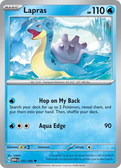 Lapras 131/165 - Scarlet & Violet 151 - Reverse Holofoil