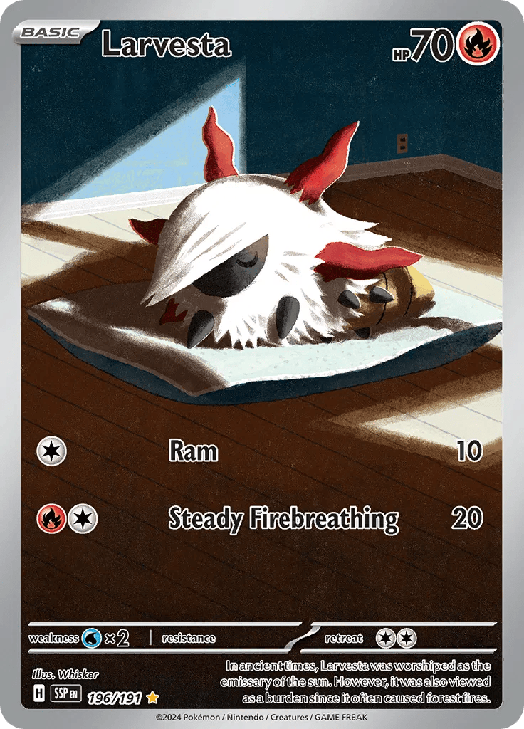 Larvesta 196/191 - Surging Sparks - Holofoil