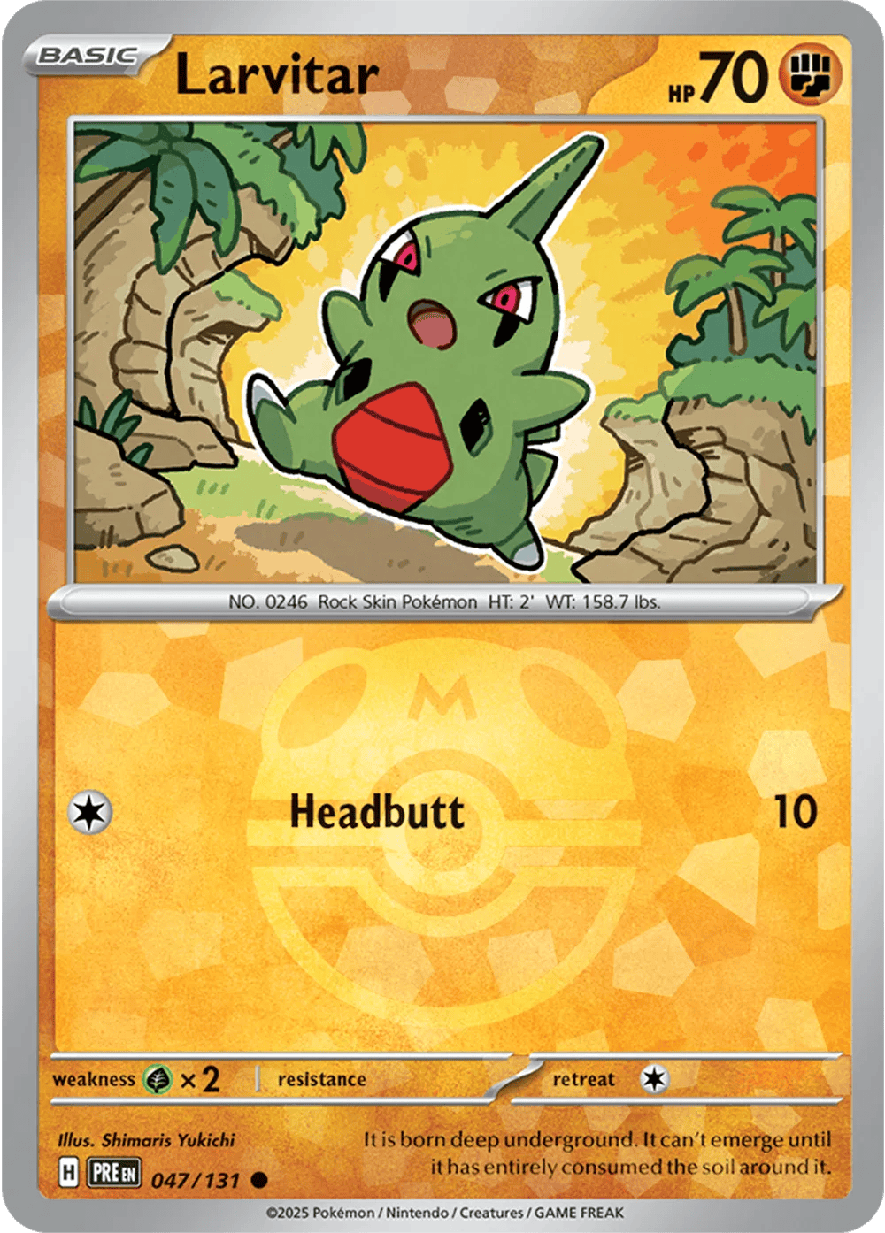 Larvitar 047/131 - Prismatic Evolutions - Master Ball Pattern