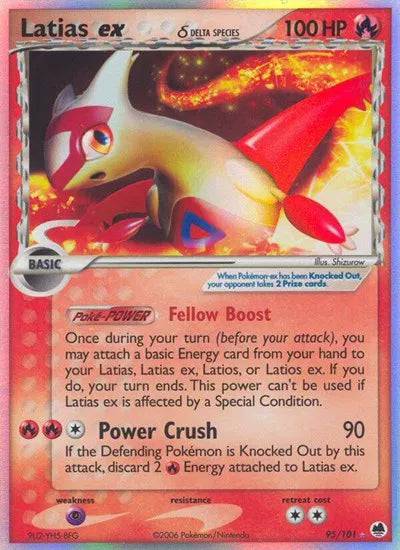 Latias ex (Delta Species) 95/101 - EX Dragon Frontiers - Holofoil