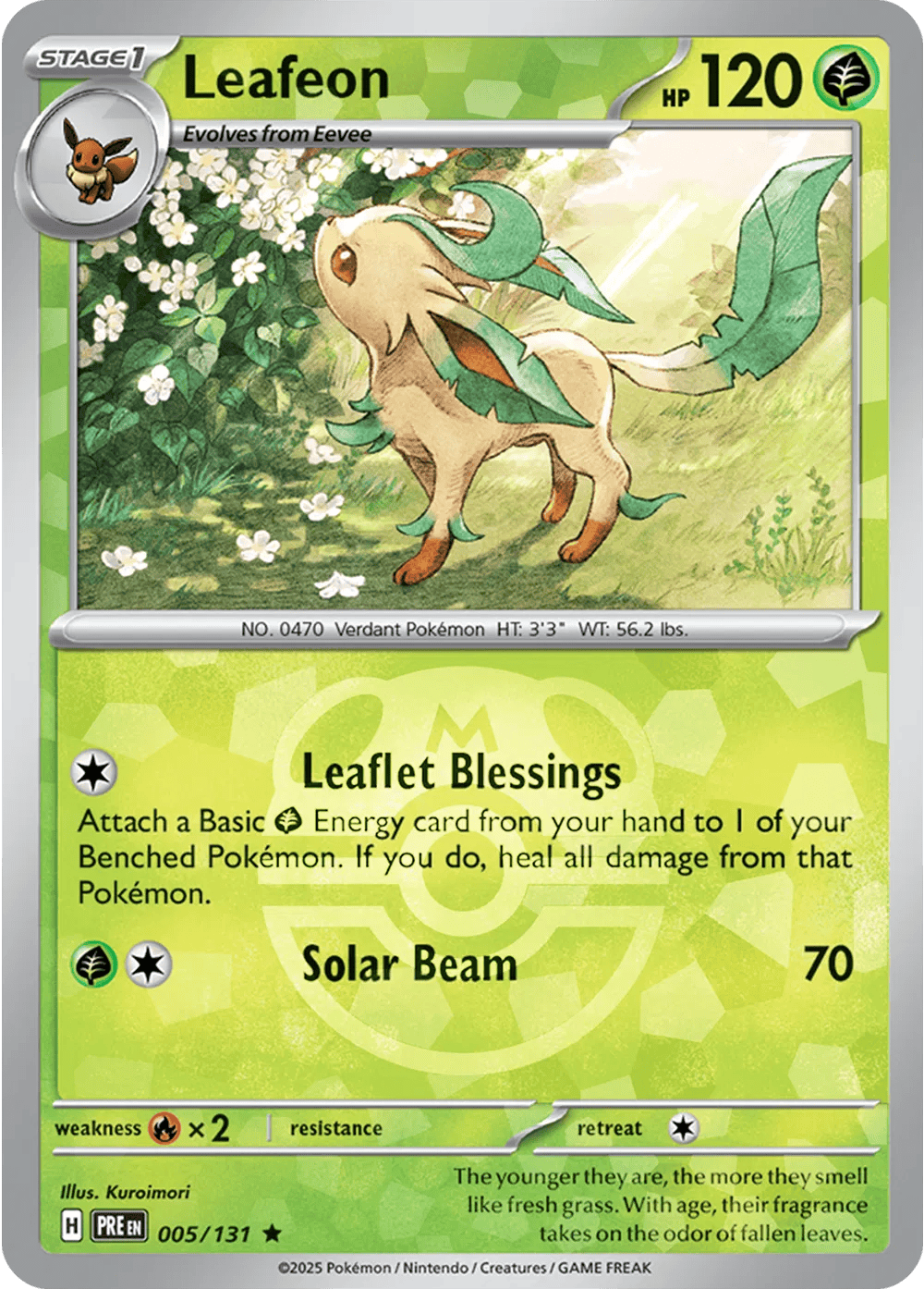 Leafeon 005/131 – Prismatic Evolutions – Master Ball Pattern