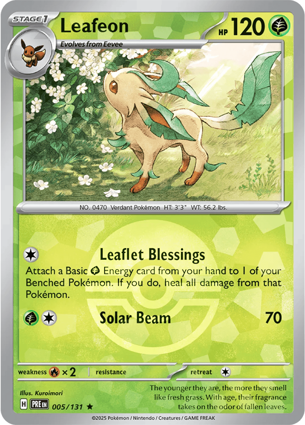 Leafeon 005/131 – Prismatic Evolutions – Poke Ball Pattern