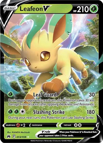 Leafeon V 013/159 - Crown Zenith - Holofoil