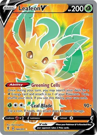Leafeon V 166/203 - Evolving Skies - Holofoil