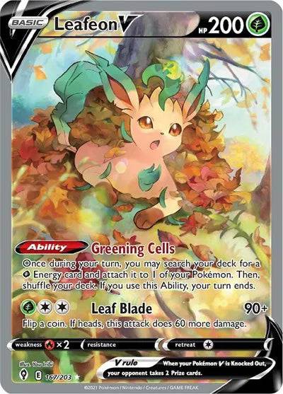 Leafeon V 167/203 - Evolving Skies - Holofoil