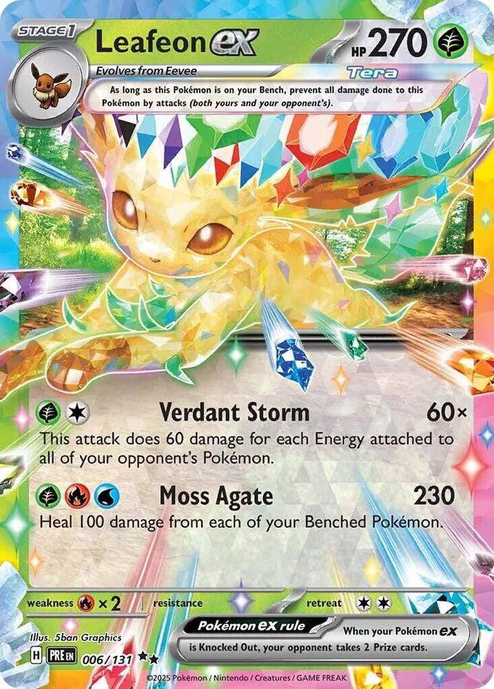 Leafeon ex 006/131 – Prismatic Evolutions – Holofoil