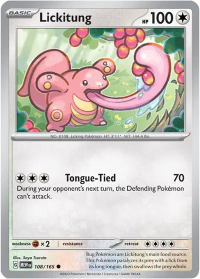 Lickitung 108/165 - Scarlet & Violet 151 - Reverse Holofoil