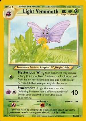 Light Venomoth 53/105 - Neo Destiny (Unlimited) - Normal